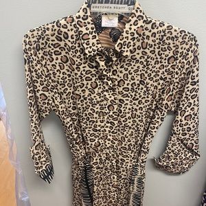 Gretchen Scott cheetah dress, worn once and great condition! Size XS!